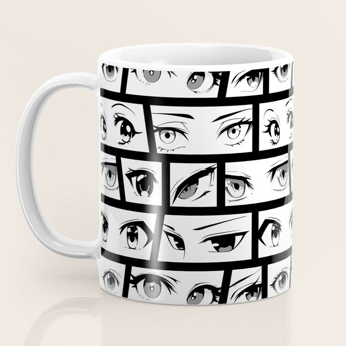 Anime eye cartoon comic art pattern Coffee Mug Gallery Image 3