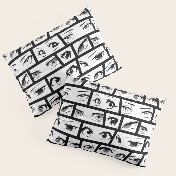 Anime eye cartoon comic art pattern Pillow Sham Gallery Image 3