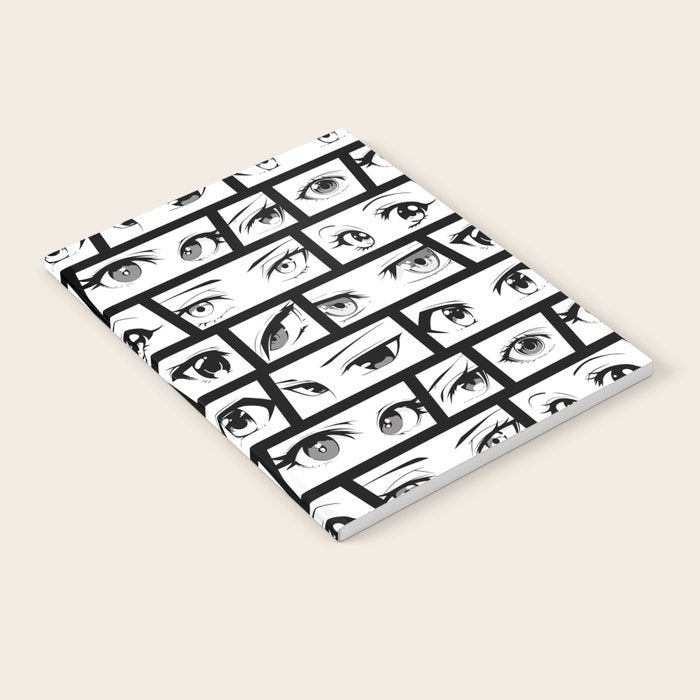 Anime eye cartoon comic art pattern Notebook Gallery Image 1