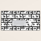 Anime eye cartoon comic art pattern Desk Mat Gallery Image 1