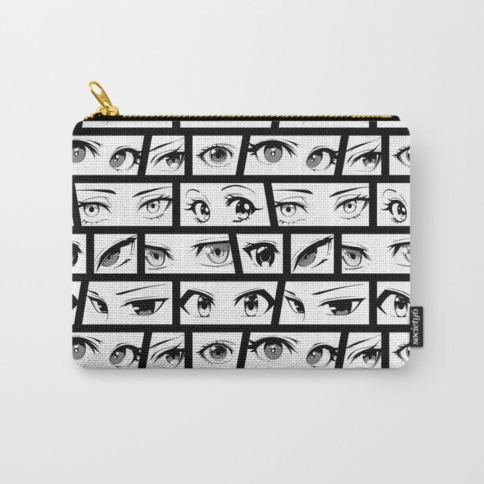 Anime eye cartoon comic art pattern Carry All Pouch Gallery Image 1