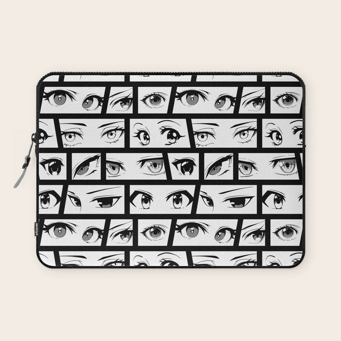 Anime eye cartoon comic art pattern Laptop Sleeve Gallery Image 1