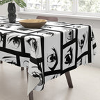 Anime eye cartoon comic art pattern Tablecloth Gallery Image 3