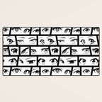 Anime eye cartoon comic art pattern Desk Mat Gallery Image 3