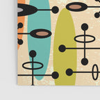 Retro 1950s Style Mid Century Modern Atomic Design 271 Googie Orange Blue and Green Poster Gallery Image 3