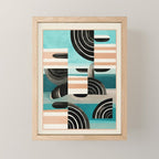 Retro Geometric Shapes 3 Mini Art Print Gallery Image 1