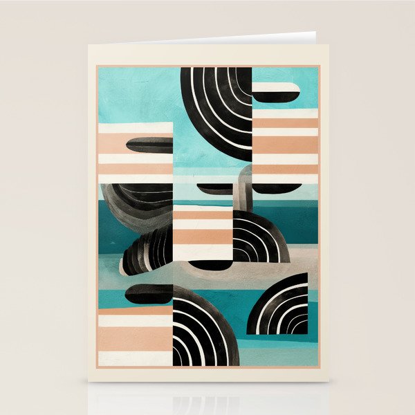 Retro Geometric Shapes 3 Stationery Card Gallery Image 2