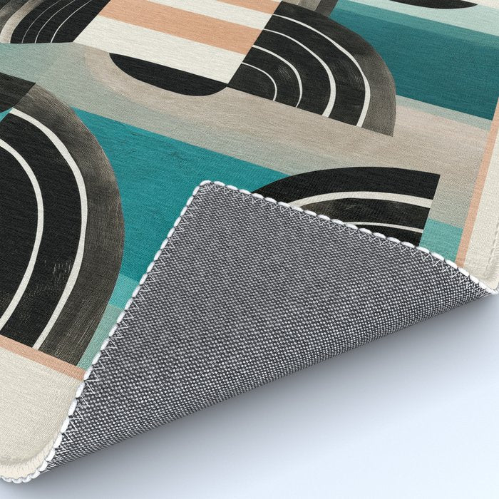 Retro Geometric Shapes 3 Rug Gallery Image 4