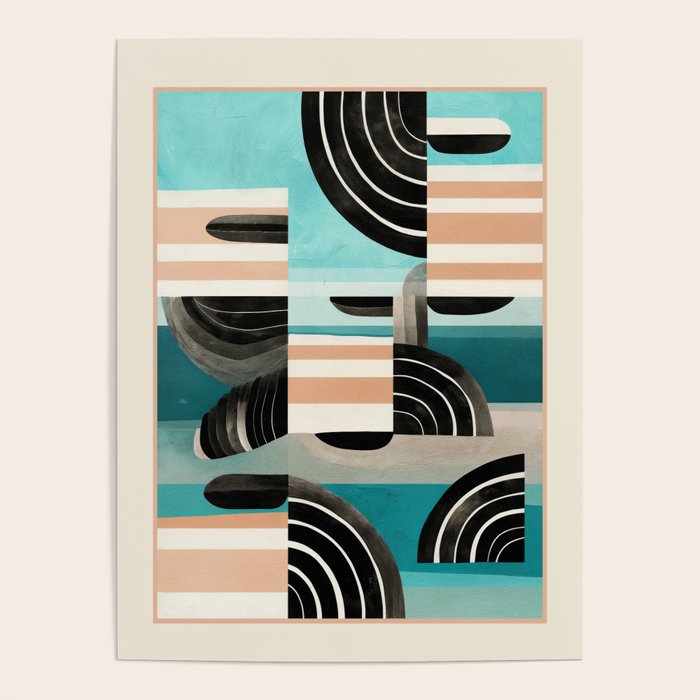 Retro Geometric Shapes 3 Poster Gallery Image 4