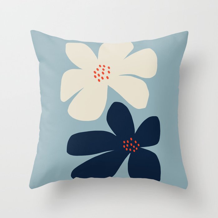 Abstract floral Throw Pillow Gallery Image 1