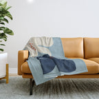 Abstract floral Throw Blanket Gallery Image 1