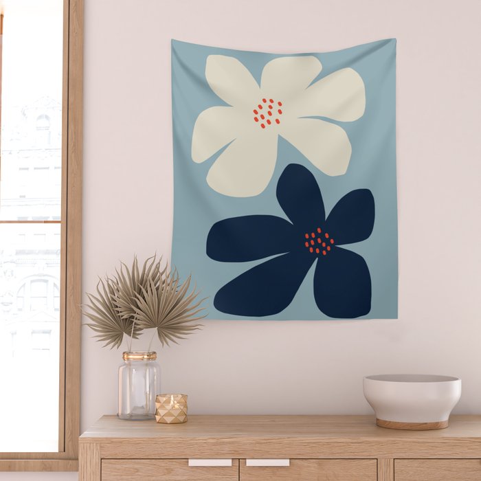 Abstract floral Wall Tapestry Gallery Image 2