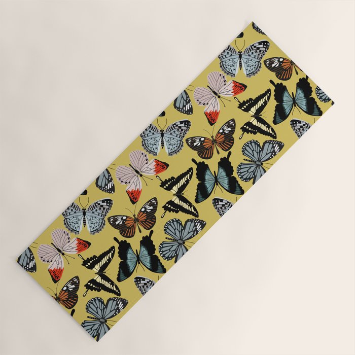 Boho Butterflies Yoga Mat Gallery Image 1