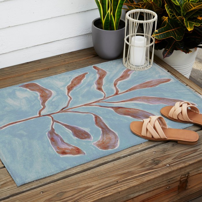 Watercolor Branch #1 Outdoor Rug Gallery Image 2