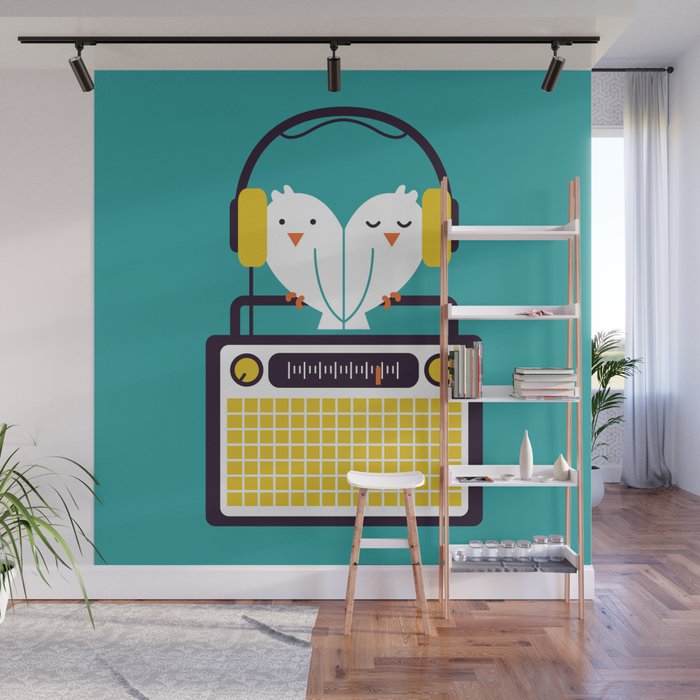 Radio Mode Love Wall Mural Gallery Image 1