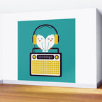 Radio Mode Love Wall Mural Gallery Image 2