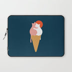 Cat Landscape 145: Strawberry & Vanilla Laptop Sleeve Gallery Image 1