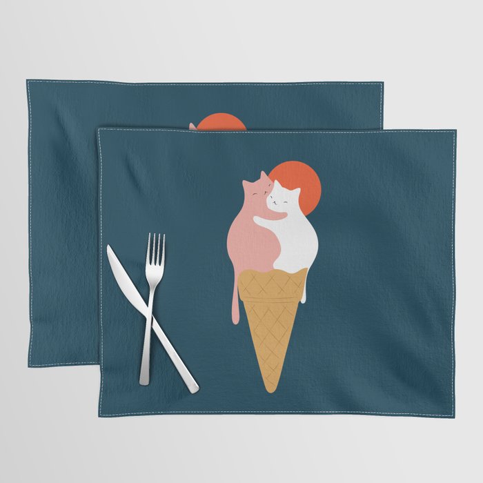 Cat Landscape 145: Strawberry & Vanilla Placemat Gallery Image 1