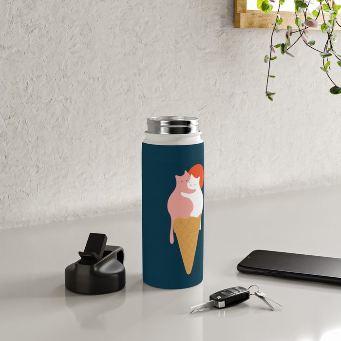 Cat Landscape 145: Strawberry & Vanilla Water Bottle Gallery Image 4
