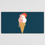 Cat Landscape 145: Strawberry & Vanilla Desk Mat Gallery Image 3