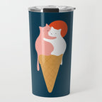 Cat Landscape 145: Strawberry & Vanilla Travel Mug Gallery Image 1