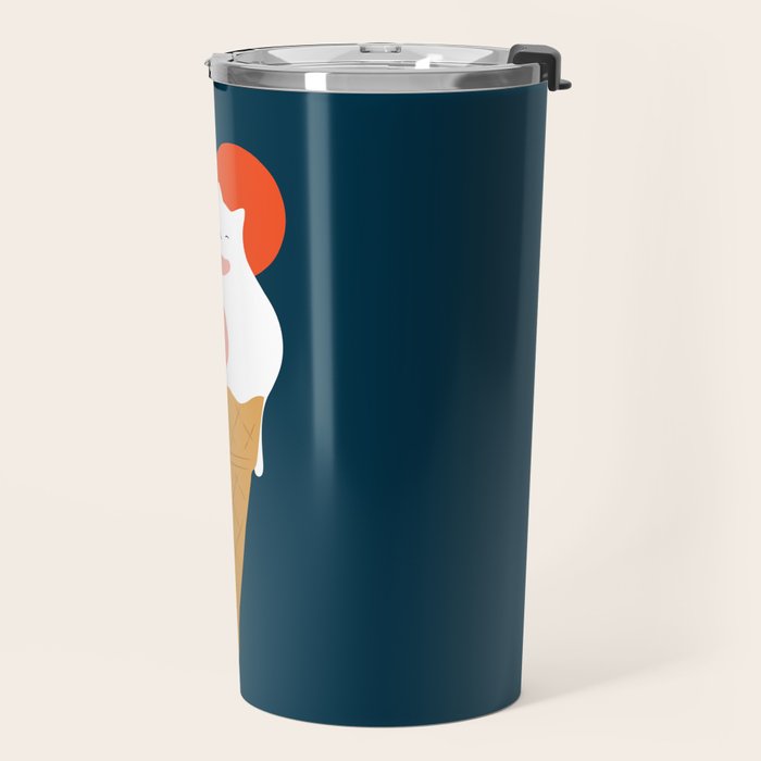 Cat Landscape 145: Strawberry & Vanilla Travel Mug Gallery Image 2