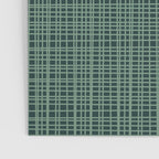 Mid Century Modern Fine Weave Minimalist Retro Woven Pattern in Forest Green Poster Gallery Image 3
