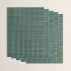 Mid Century Modern Fine Weave Minimalist Retro Woven Pattern in Forest Green Wrapping Paper Gallery Image 3