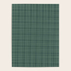 Mid Century Modern Fine Weave Minimalist Retro Woven Pattern in Forest Green Poster Gallery Image 4