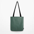 Mid Century Modern Fine Weave Minimalist Retro Woven Pattern in Forest Green Tote Bag Gallery Image 2