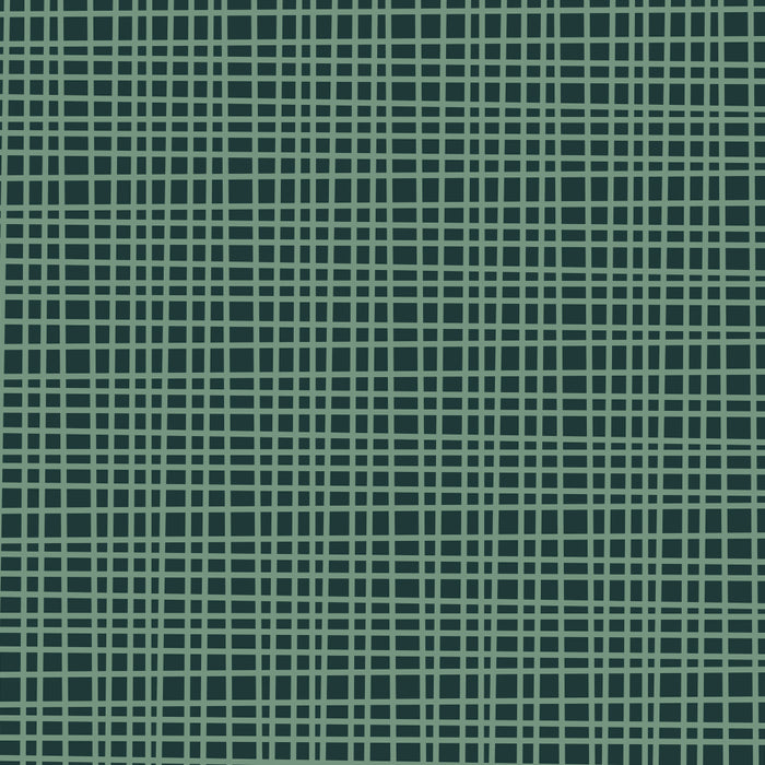 Mid Century Modern Fine Weave Minimalist Retro Woven Pattern in Forest Green Coffee Mug Gallery Image 2