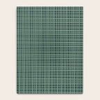 Mid Century Modern Fine Weave Minimalist Retro Woven Pattern in Forest Green Notebook Gallery Image 4