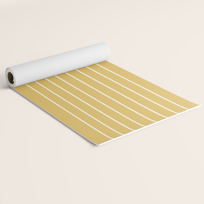 Minimal Arch XXXV Sunshine Yellow Modern Geometric Lines Yoga Mat Gallery Image 2