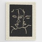 Minimal Abstract Art Three Faces Jigsaw Puzzle Gallery Image 1