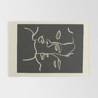Minimal Abstract Art Three Faces Rug Gallery Image 2