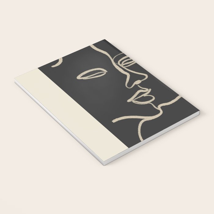 Minimal Abstract Art Three Faces Notebook Gallery Image 3