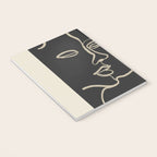 Minimal Abstract Art Three Faces Notebook Gallery Image 3