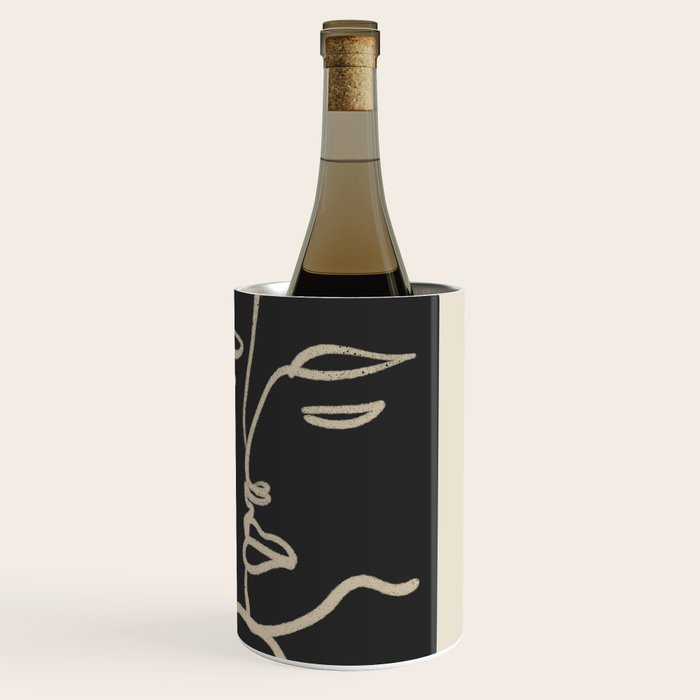 Minimal Abstract Art Three Faces Wine Chiller Gallery Image 3