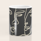Minimal Abstract Art Three Faces Coffee Mug Gallery Image 4