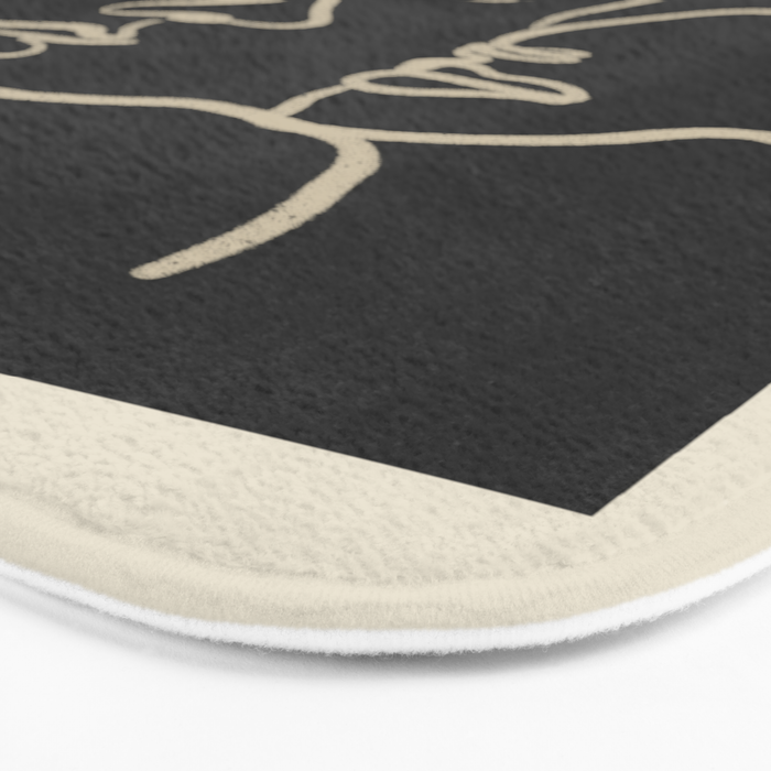 Minimal Abstract Art Three Faces Bath Mat Gallery Image 3