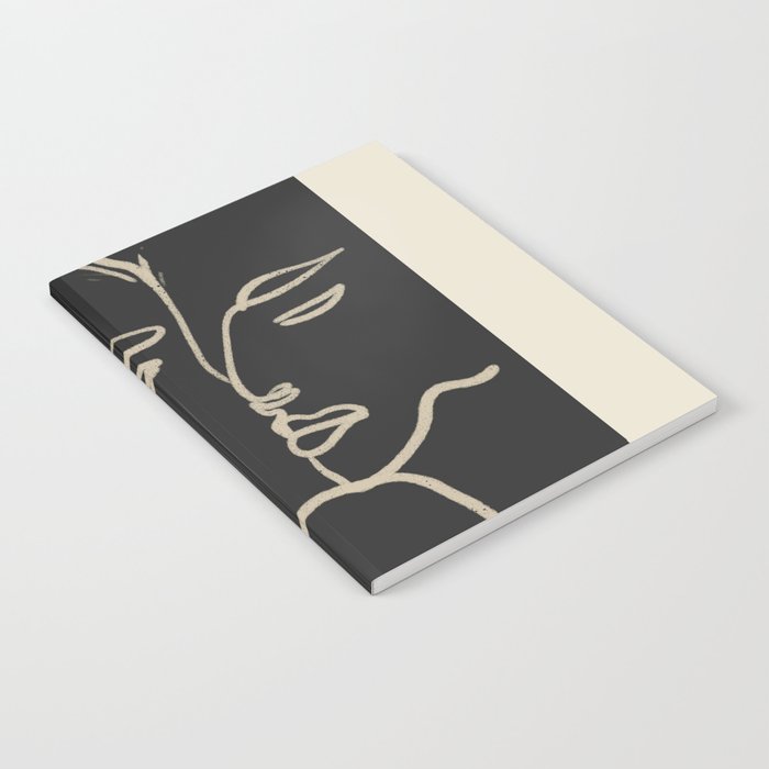 Minimal Abstract Art Three Faces Notebook Gallery Image 1