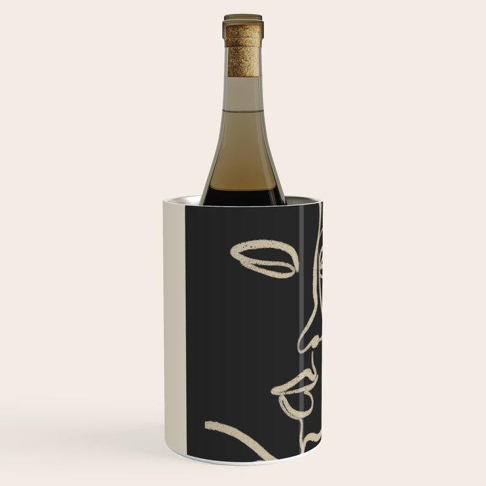 Minimal Abstract Art Three Faces Wine Chiller Gallery Image 2