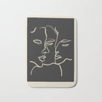 Minimal Abstract Art Three Faces Bath Mat Gallery Image 1