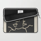 Minimal Abstract Art Three Faces Laptop Sleeve Gallery Image 2