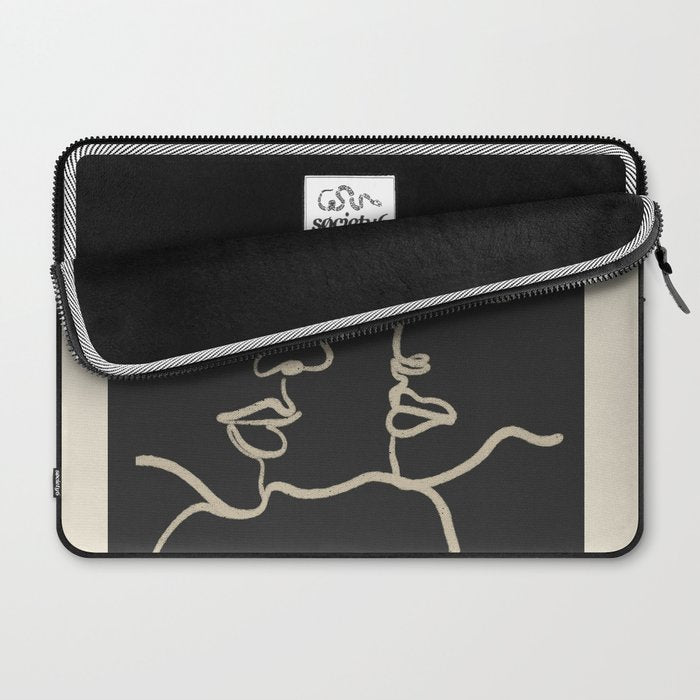 Minimal Abstract Art Three Faces Laptop Sleeve Gallery Image 2