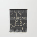 Minimal Abstract Art Three Faces Wall Hanging Gallery Image 1