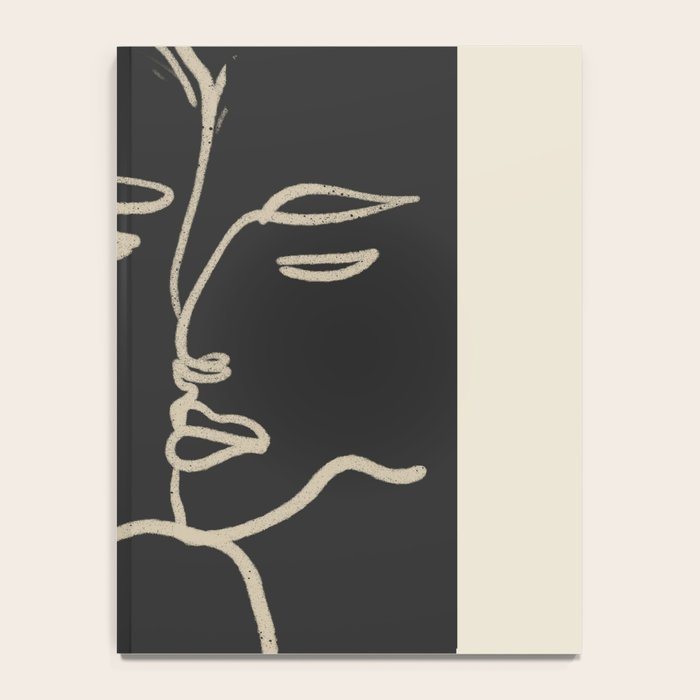 Minimal Abstract Art Three Faces Notebook Gallery Image 4