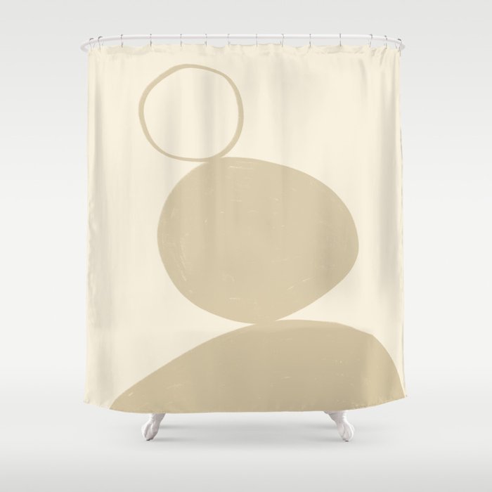 Neutral Shapes #2 Shower Curtain Gallery Image 1