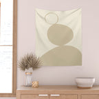 Neutral Shapes #2 Wall Tapestry Gallery Image 2