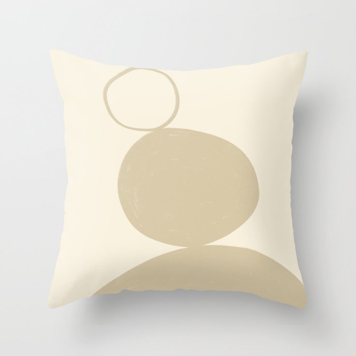 Neutral Shapes #2 Throw Pillow Gallery Image 6